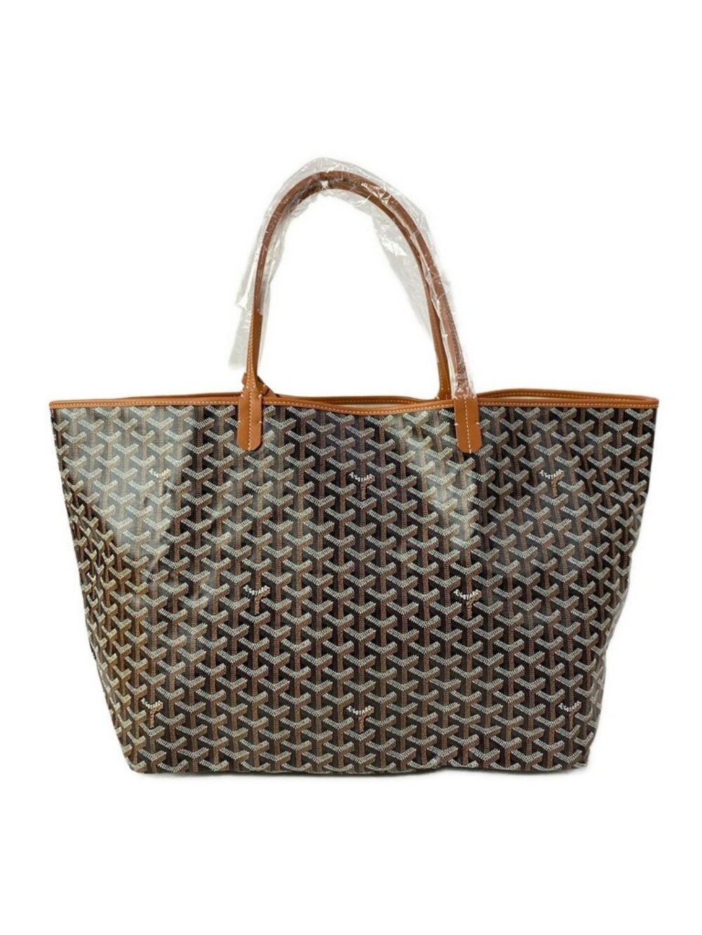 Goyard Tote Bag Saint Louis GM Black White Brown Leather